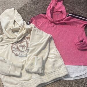 Abercrombie & Fitch Cream and Pink Hoodie Duo